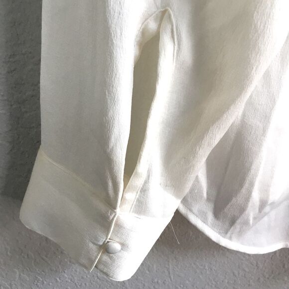 Express ruffle collar covered button and loop shirt Victorian western 1800s Med - Picture 8 of 9